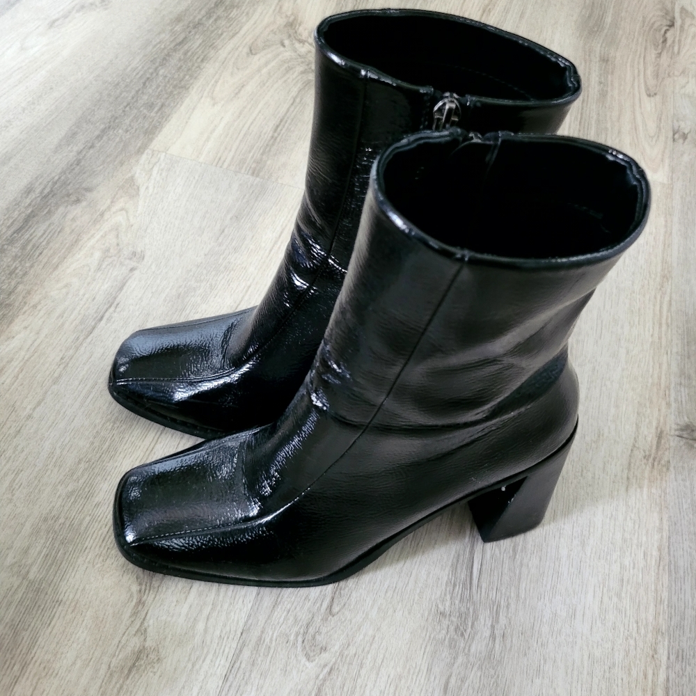 Nasty Gal heeled shiny boots